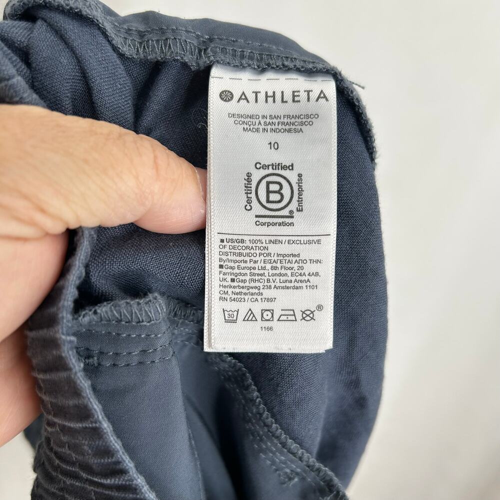 Athleta blue linen shorts 10 - Picture 5 of 7